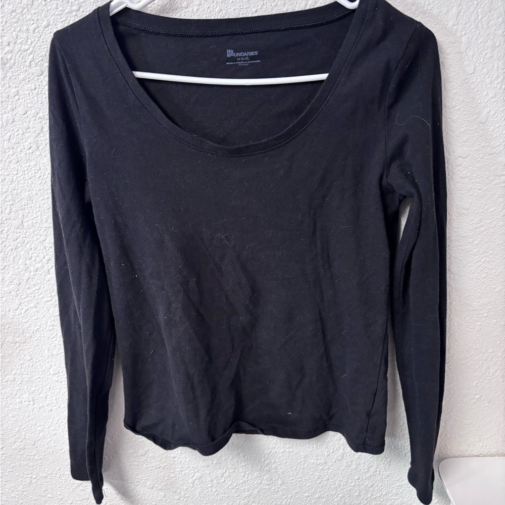 No Boundaries Classic Black Long Sleeve Tee